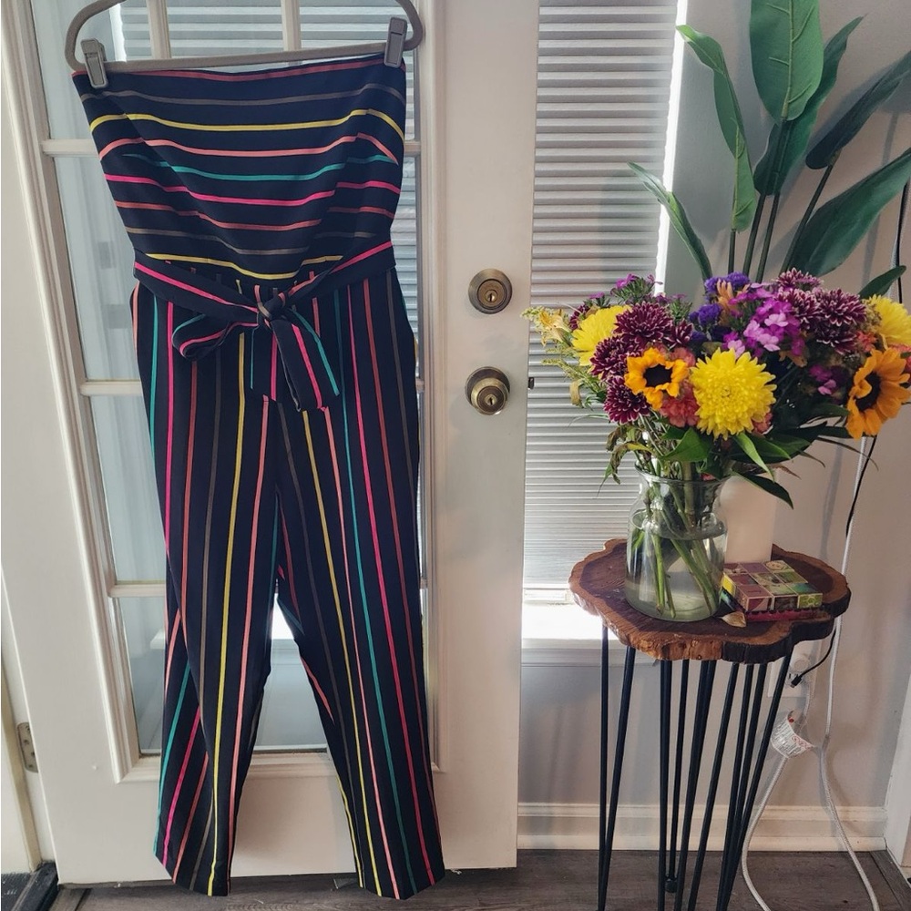Super Cute 🌈 Black Striped Romper